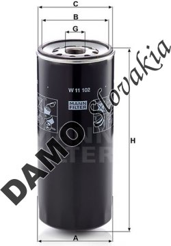 Olejový filter MANN FILTER W 11 102
