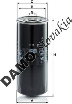 Olejový filter MANN FILTER W 11 102/22