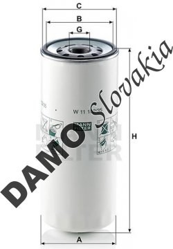 Olejový filter MANN FILTER W 11 102/35
