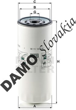 Olejový filter MANN FILTER W 11 102/36