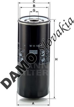 Olejový filter MANN FILTER W 11 102/7