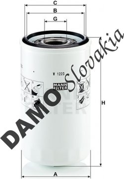 Olejový filter MANN FILTER W 1223