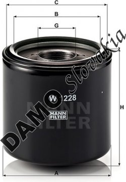 Olejový filter MANN FILTER W 1228