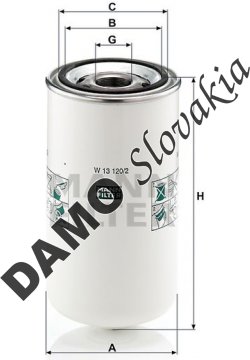 Olejový filter MANN FILTER W 13 120/2