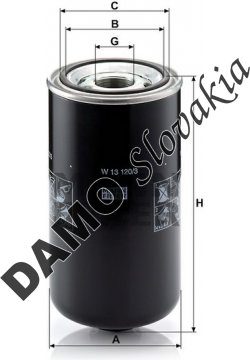 Olejový filter MANN FILTER W 13 120/3