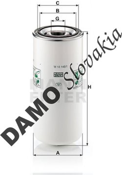 Olejový filter MANN FILTER W 13 145/1