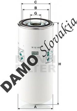 Olejový filter MANN FILTER W 13 145/6