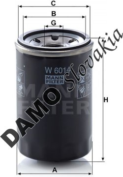 Olejový filter MANN FILTER W 6014