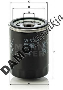 Olejový filter MANN FILTER W 610/4