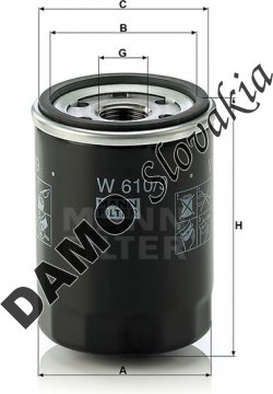 Olejový filter MANN FILTER W 610/9