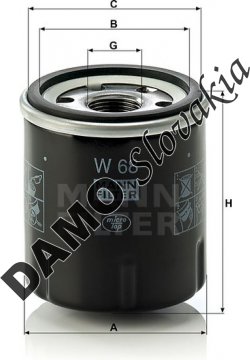 Olejový filter MANN FILTER W 68