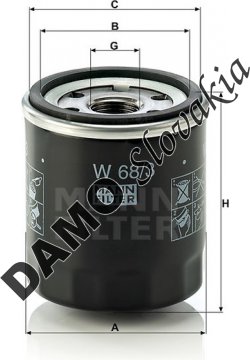 Olejový filter MANN FILTER W 68/3