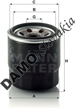 Olejový filter MANN FILTER W 7023