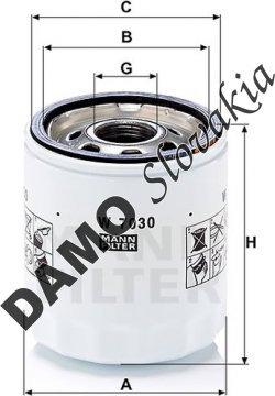 Olejový filter MANN FILTER W 7030