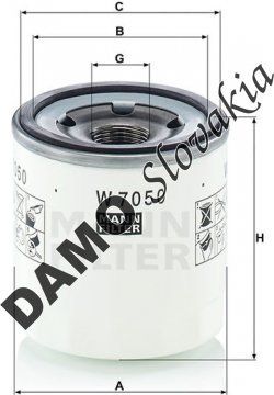 Olejový filter MANN FILTER W 7050
