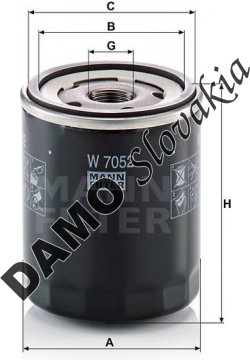 Olejový filter MANN FILTER W 7052