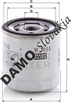 Filter hydrauliky MANN FILTER W 7055