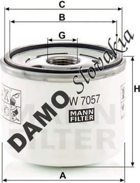 Olejový filter MANN FILTER W 7057