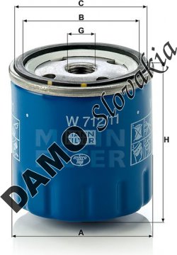 Olejový filter MANN FILTER W 712/11