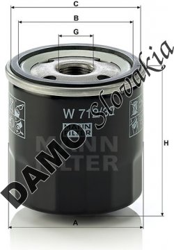 Olejový filter MANN FILTER W 712/32