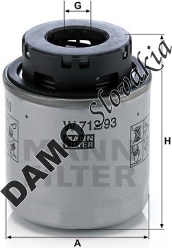 Olejový filter MANN FILTER W 712/93