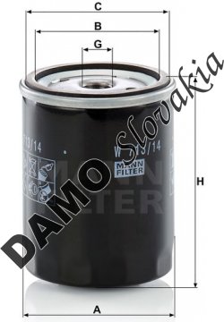 Olejový filter MANN FILTER W 713/14