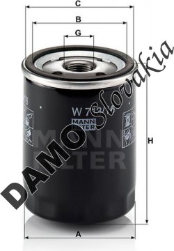 Olejový filter MANN FILTER W 713/16