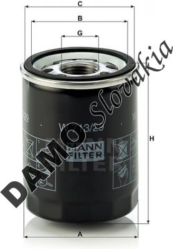 Olejový filter MANN FILTER W 713/29