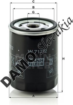 Olejový filter MANN FILTER W 717/2