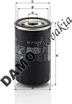 Olejový filter MANN FILTER W 719/13