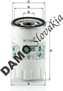 Olejový filter MANN FILTER W 719/7