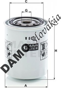 Olejový filter MANN FILTER W 8010