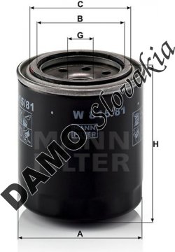 Olejový filter MANN FILTER W 815/81