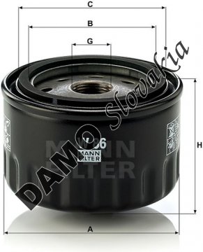 Olejový filter MANN FILTER W 86