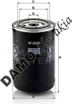 Olejový filter MANN FILTER W 9009