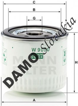 Olejový filter MANN FILTER W 9050