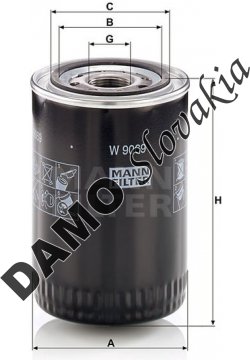 Olejový filter MANN FILTER W 9069