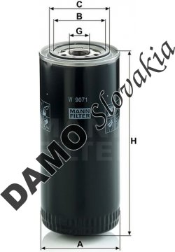 Olejový filter MANN FILTER W 9071
