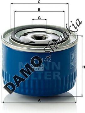 Olejový filter MANN FILTER W 914/2