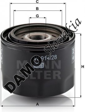 Olejový filter MANN FILTER W 914/28