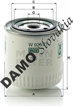 Olejový filter MANN FILTER W 920/21