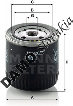 Olejový filter MANN FILTER W 920/7