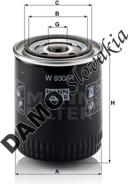 Olejový filter MANN FILTER W 930/11