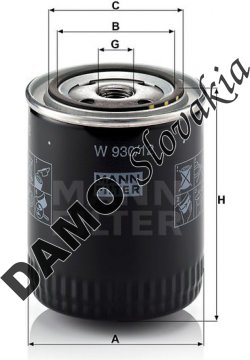 Olejový filter MANN FILTER W 930/12
