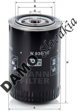Olejový filter MANN FILTER W 936/10