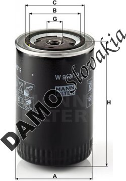Palivový filter MANN FILTER W 940/19