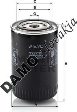 Olejový filter MANN FILTER W 940/35