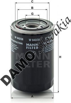 Filter servoriadenia MANN FILTER W 940/38