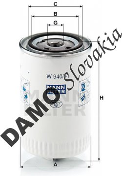Olejový filter MANN FILTER W 940/41