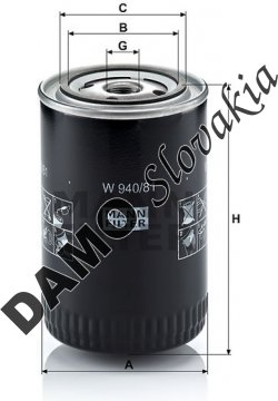 Olejový filter MANN FILTER W 940/81